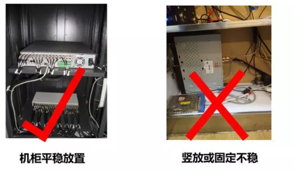 錄像機機柜放平穩